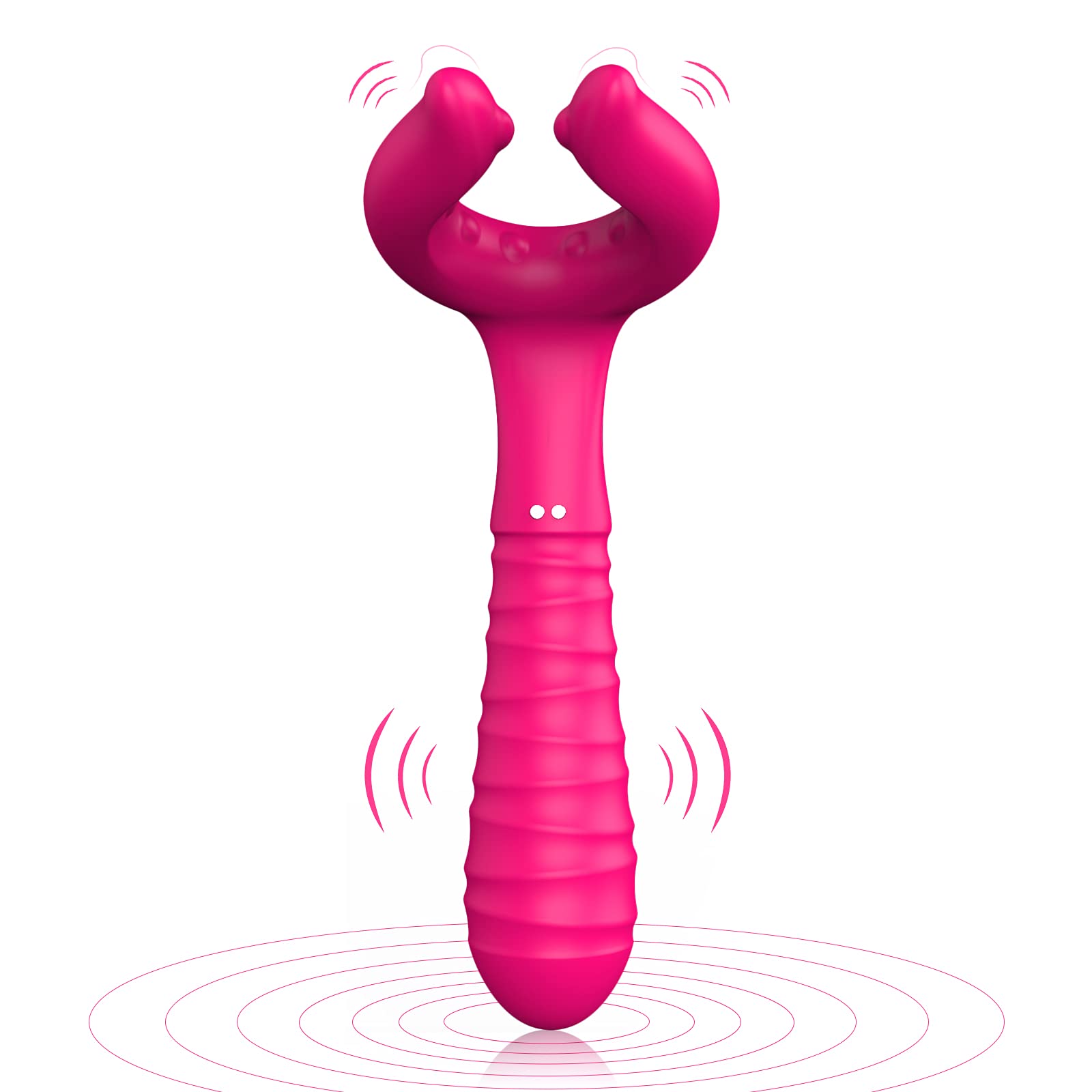 G-Spot Vibrator for Couple Clitoral Vagina Massaging Dildo G Spot Bullet Adult Sex Toys Rechargeable Waterproof Anal Stimulator with 12 Vibration Modes 3 Motors for Female Male Penis Clitoris Stimulation