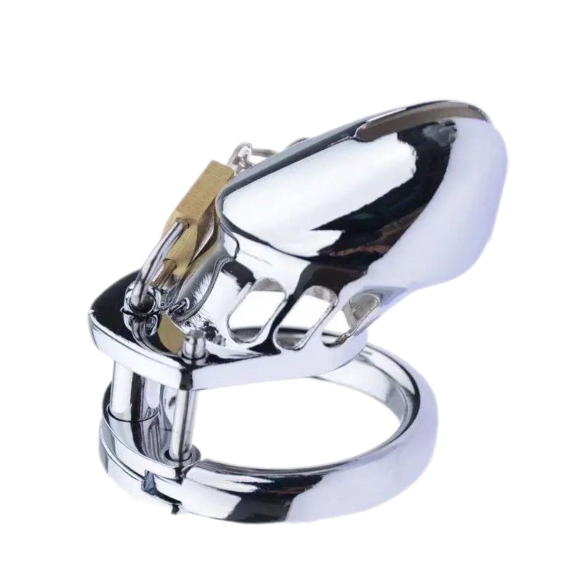 (40mm) Sex Toys Male Cage Chastity Device Birdcage Chastity Lock to Prevent Erection Bondage Breathable Adult Steel BDSM Toys Safe Care Equipment Supplies for Adult Game