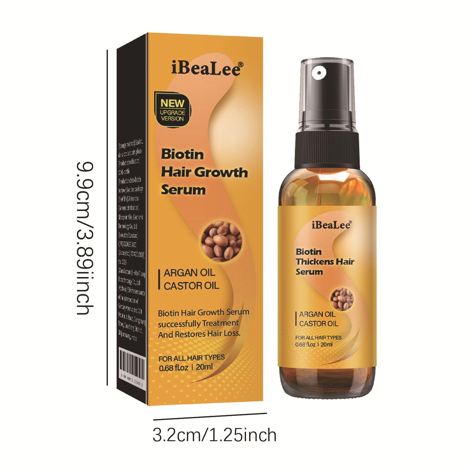 iBeaLee Hair Growth Serum Biotin Hair Loss Prevention Thinning Hair Treatment
