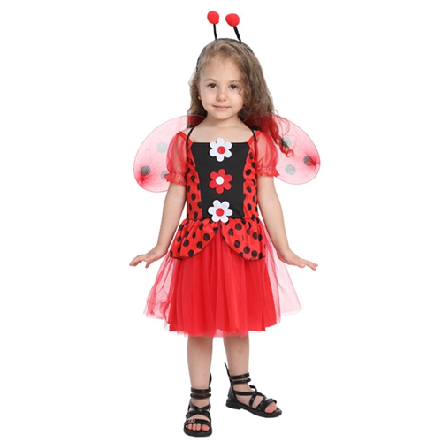 Ladybug Costume Princess Fairy Costume for Girls Party Headbands Skirts for Girls Birthday Girls Costumes