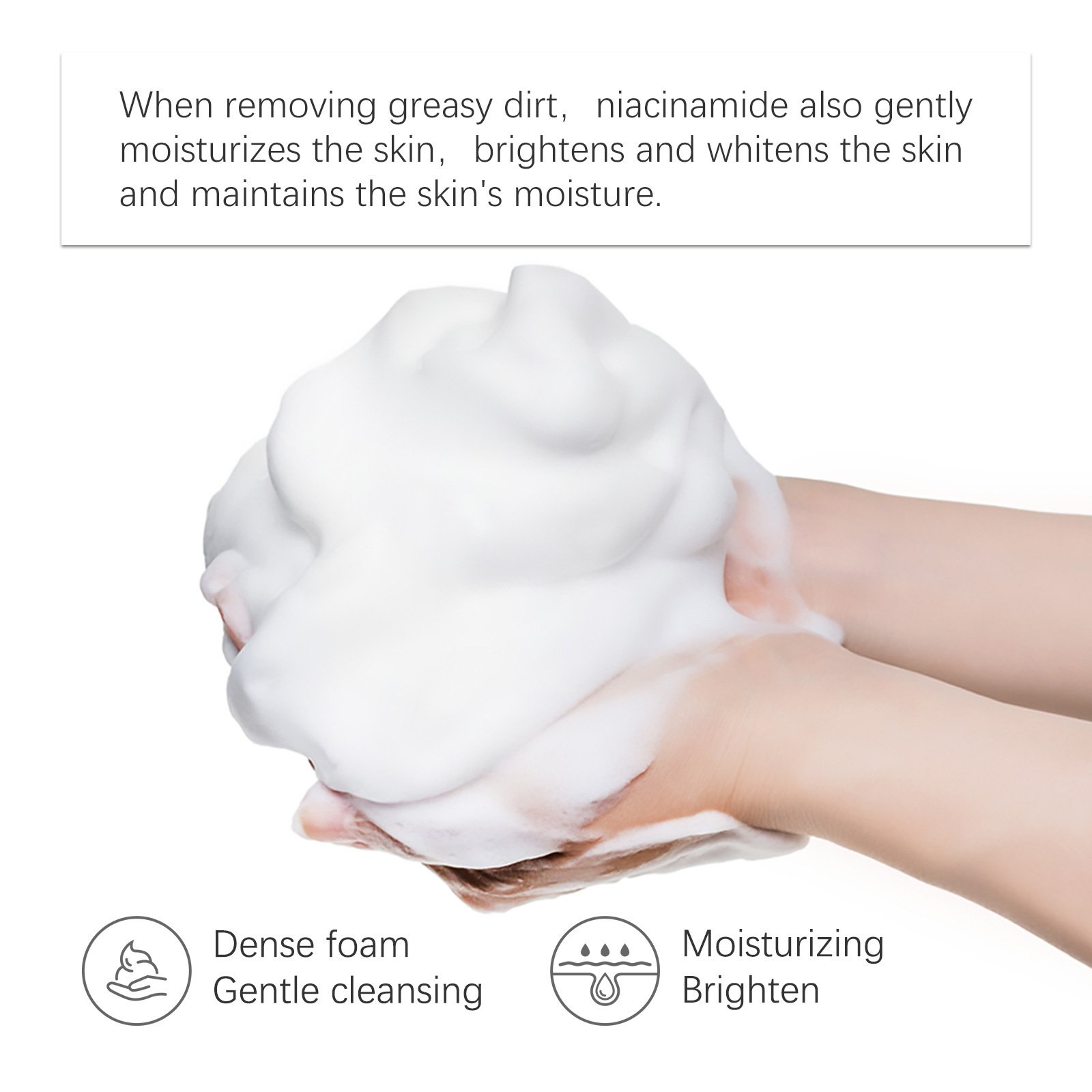 Facial Cleanser Whitening Face Wash Brightening Deep Cleaning Moisturizing Freckle Lighten Dark Spot Melanin Remove Blackhead Acne Dirt Shrink Pore