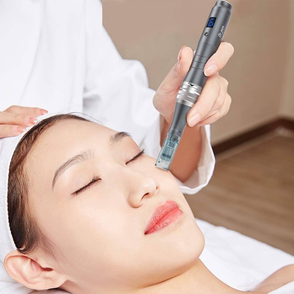 Dr.pen M8 Professional Wireless Nano Needling Treatment Kit Derma Pen Set for Face Serum 6 Speeds with 10pcs Nano Round Cartridges UK Plug