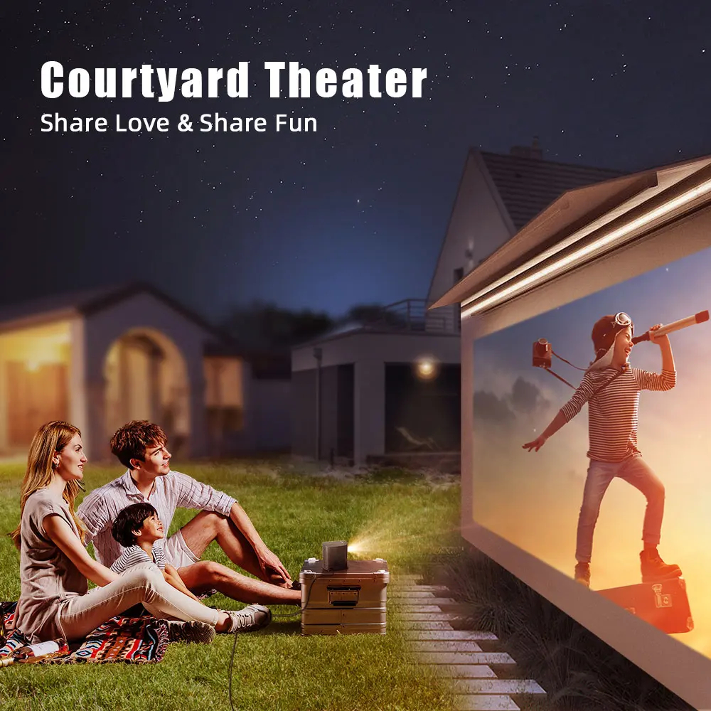 Mini LED Smart Android Wifi Home Theater Video Portable Projector for Full HD 1080P 4k Cinema