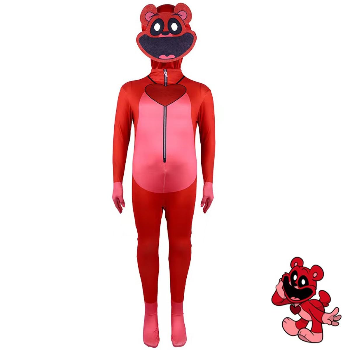(110CM) Poppy Playtime 3 Smiling Critters Bobby Bearhug Costume Child Halloween Party Dress up With Head Cover Bodysuit