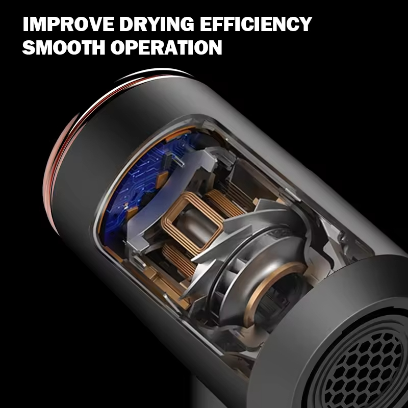 (Grey) Professional Super Sonic Hair Dryer 2000W Ion Blow Dryer High Speed 2000W Hair Dryer Set Household Hotel Salon Hammer Blow Dryer