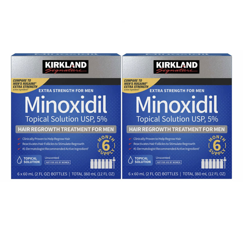 Kirkland Signature 5 Minoxidil Solution Hair Regrowth Treatment For Men- 12 Month Supply New Hair Care Product