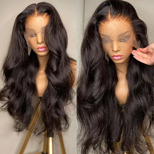 36 30 Inch 13x4 HD Transparent Lace Front Human Hair Wigs Brazilian Body Wave Lace Frontal Wig For Women 180 Percent Density Lace Wig