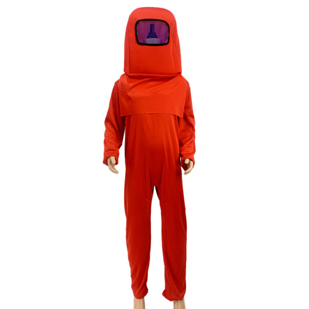 (Black 6~8 Years) Among Us Costumes Halloween Kids Fancy Dress Boys Jumpsuit Book Week Gaming Christmas Birthday Party Carnival Costumes