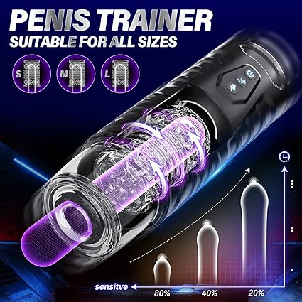 Male Sex Toys Masturbator Automatic Men Vibrator Mens Sex Toys Penis Stimulation Adult Toys Stroker with 7 Rotating Thrusting LCD Display