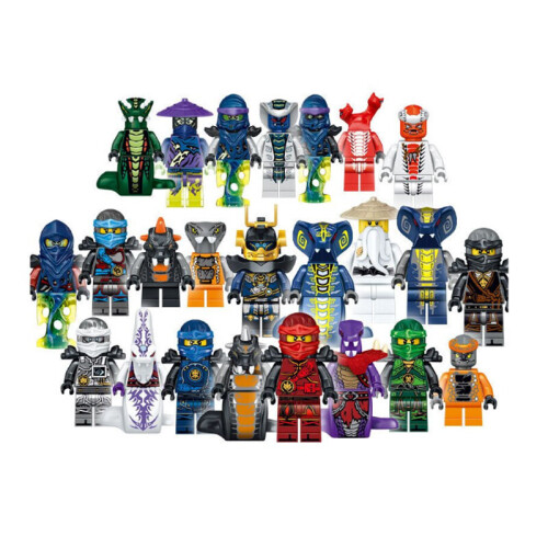 Set of 72 Pcs Ninjago Mini figure Kai Jay Sensei Building Children Block Toy Compatible