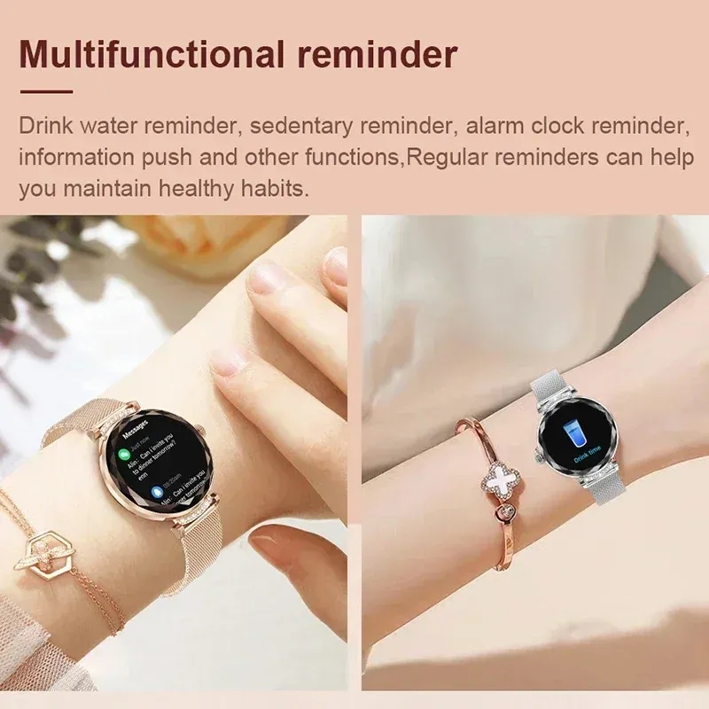 Lady Straps Smart Watch Fashion Luxury Diamond Women Female Smartwatch