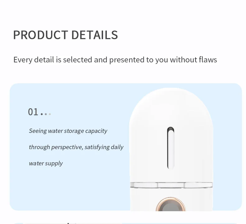 Mini Portable Humidifier Handheld Nano Mister Facial Steamer Device Toner Milk Beauty Spray Hydrating Apparatus Cold Spray Apparatus Rechargeable