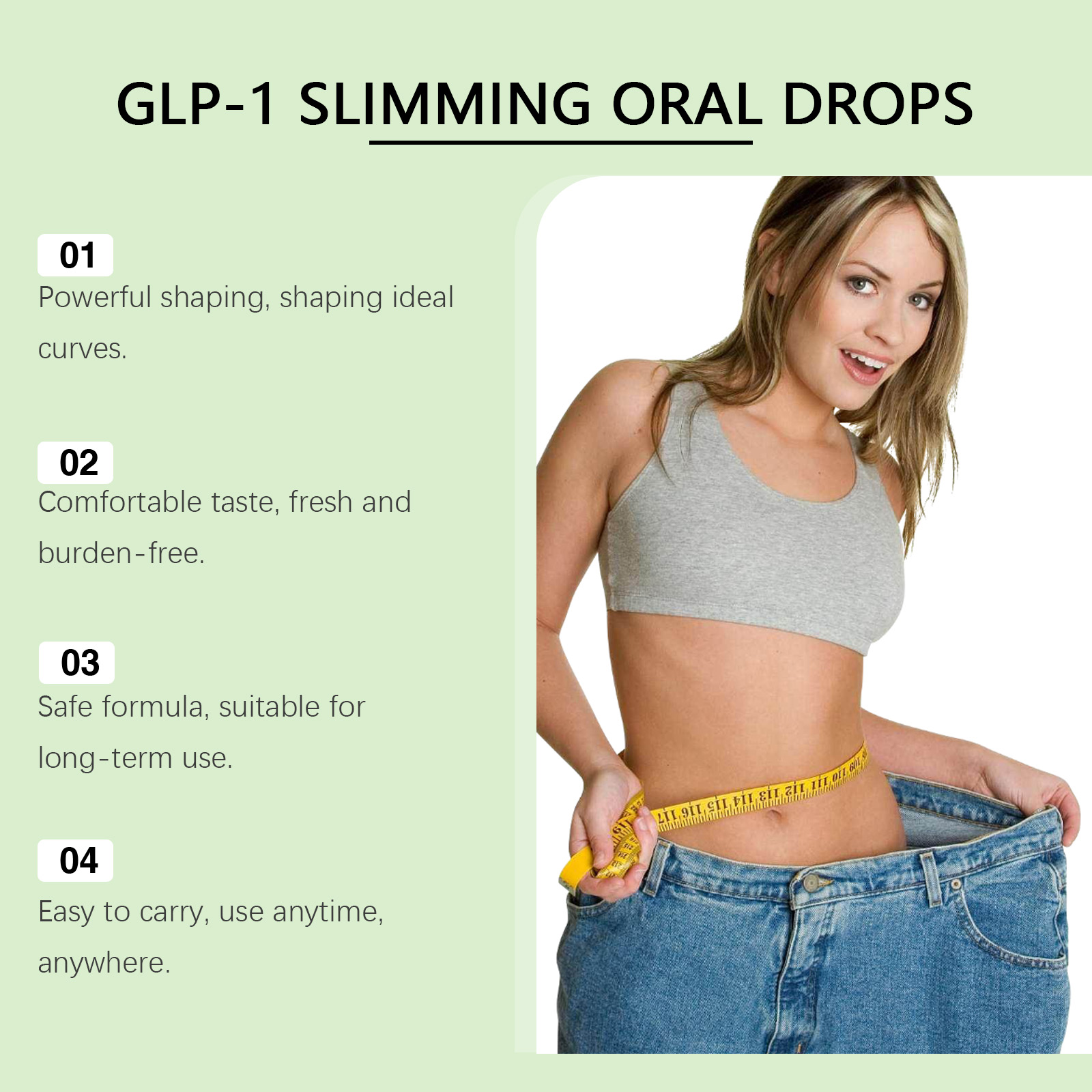 Slimming Oral Solution Oral Liquid Health Solution Ultra Concentrated Essence Liquid Drops GLP-1