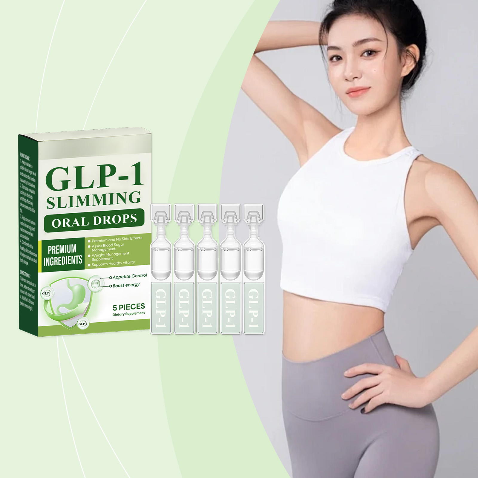 Slimming Oral Solution Oral Liquid Health Solution Ultra Concentrated Essence Liquid Drops GLP-1