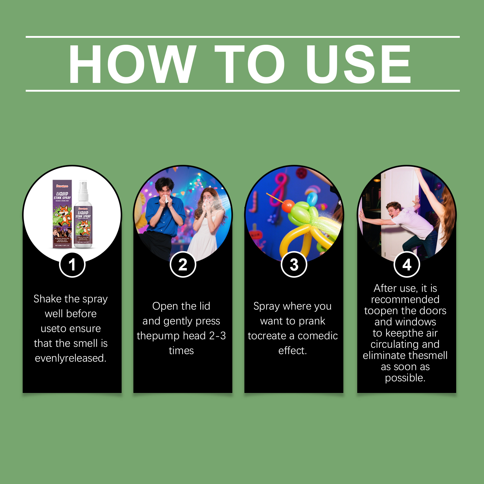 (D) Stinky Spray Realistic Prank Odor Funny Prop Must Have Toy for Party Pranks Spray Party Surprise ﻿