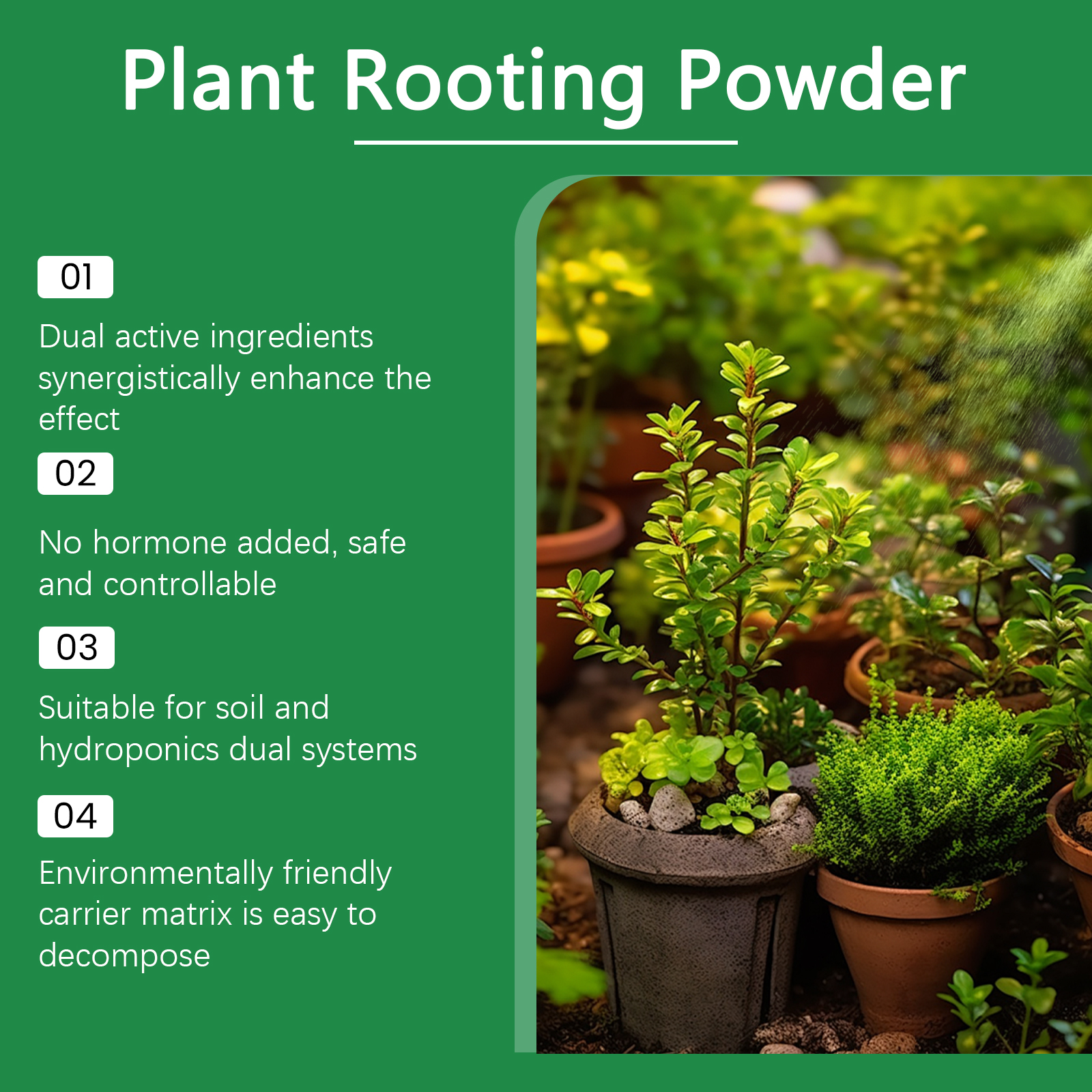 100G Plant Rooting Powder Deep Nourishing Promote Fast Rooting & Seedling Growth Flower Fertilizer for Home Gardening Plants