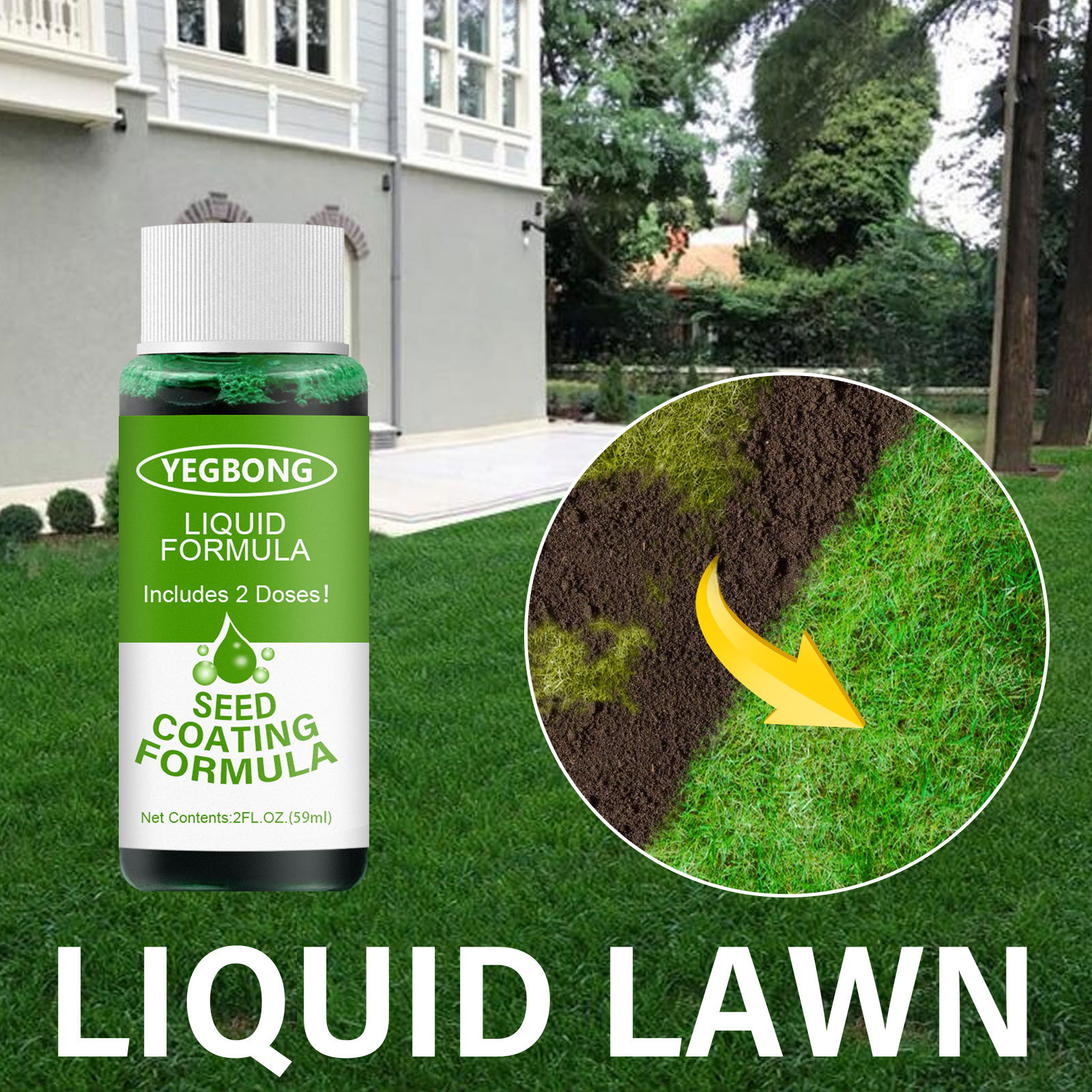 Liquid Lawn Nutritious Grassland Planting Household Seed System Liquid Fast Green Grass Lawn Patch Sowing Plant Care Essentials ﻿