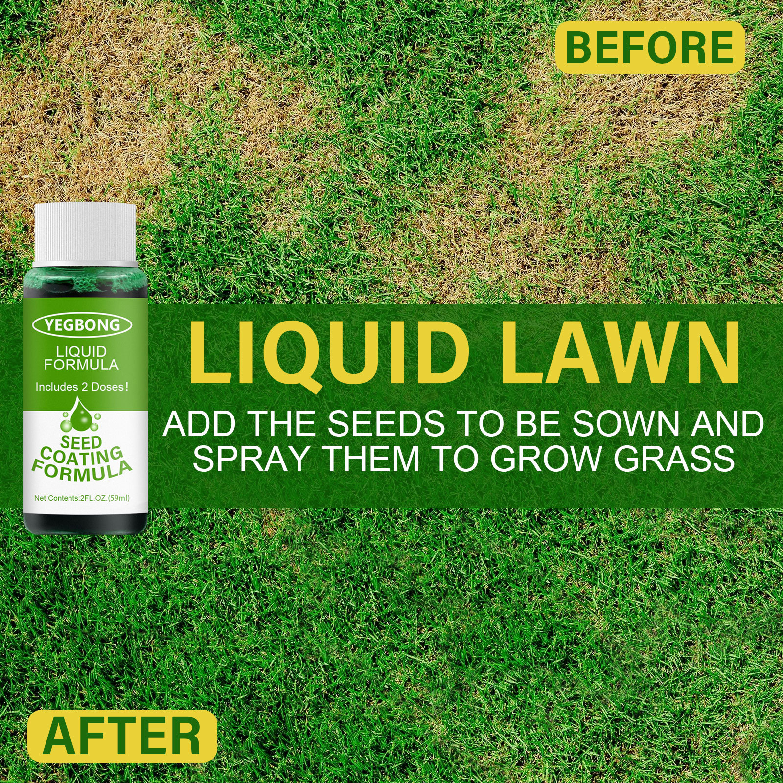 Liquid Lawn Nutritious Grassland Planting Household Seed System Liquid Fast Green Grass Lawn Patch Sowing Plant Care Essentials ﻿