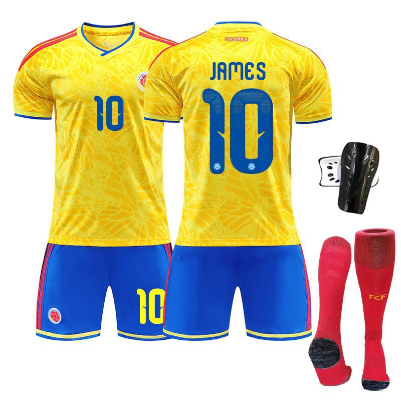 (22) Football Kit for Kids Teens Adult Soccer Shirt Socks with No.10 J Rodríguez FIFA World Cup 2026