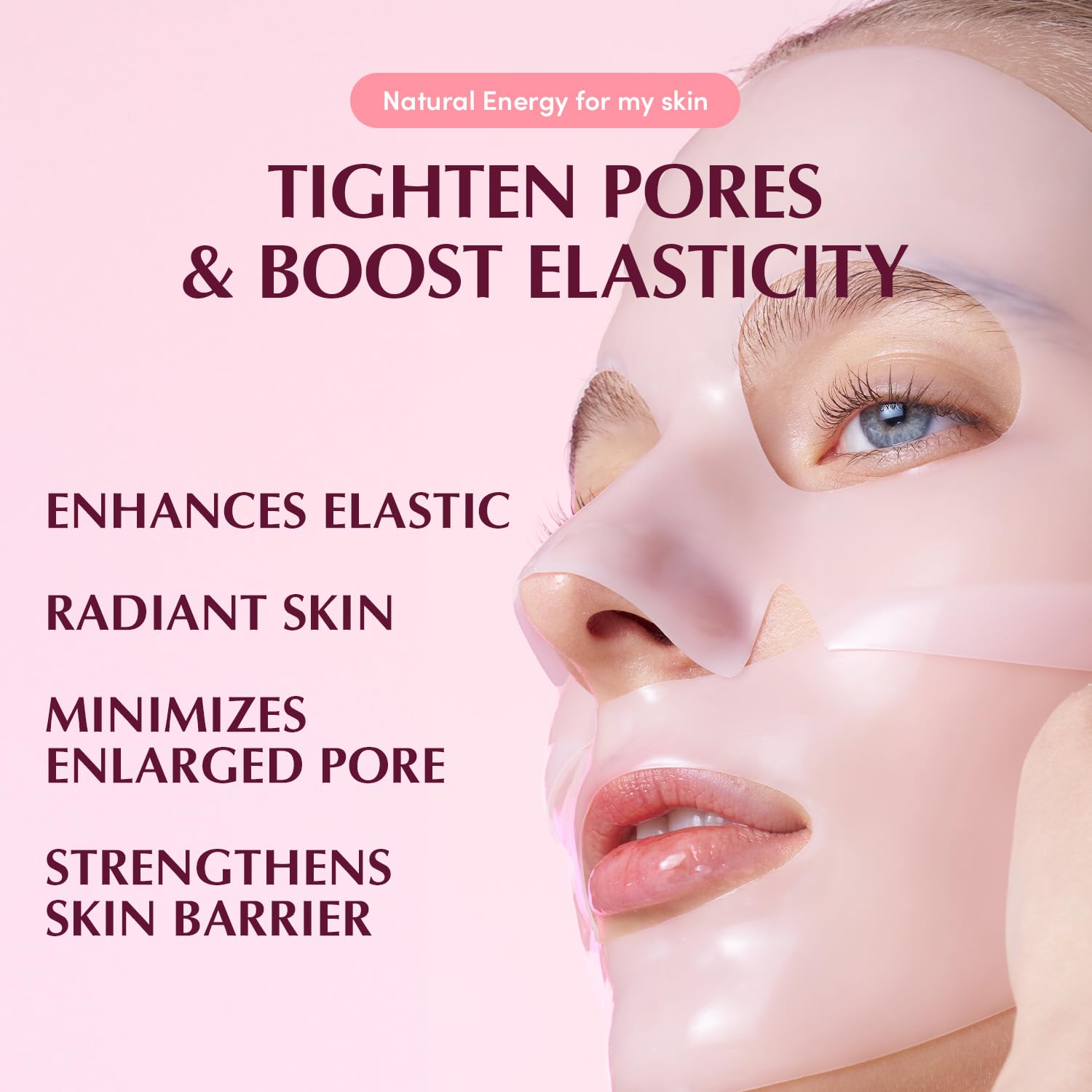 EQQUALBERRY Collagen Pore Tight Up Mask PDRN Low Molecular Collagen for Pore Minimizing and Firming Korean Collagen Face Mask for Glass Skin Pore Care 4 Sheets