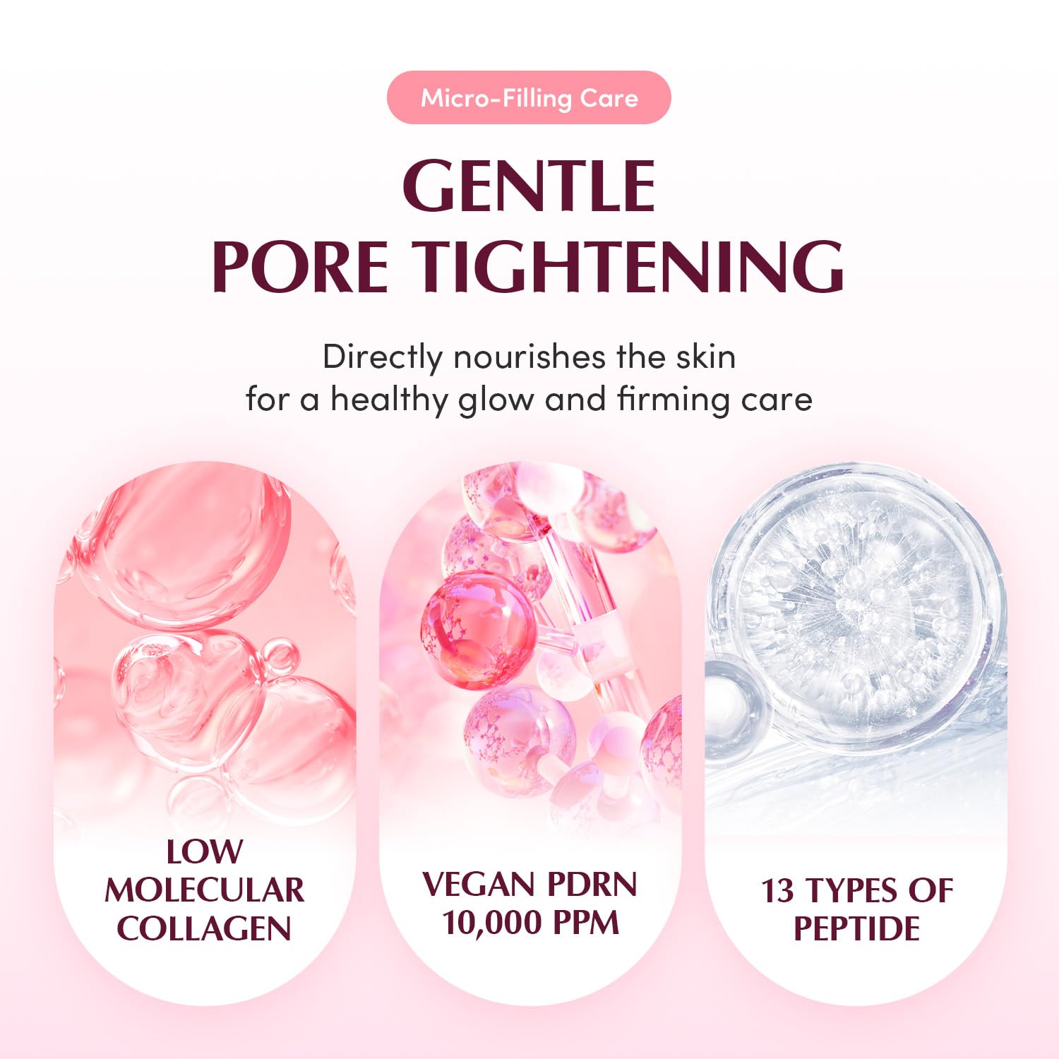 EQQUALBERRY Collagen Pore Tight Up Mask PDRN Low Molecular Collagen for Pore Minimizing and Firming Korean Collagen Face Mask for Glass Skin Pore Care 4 Sheets
