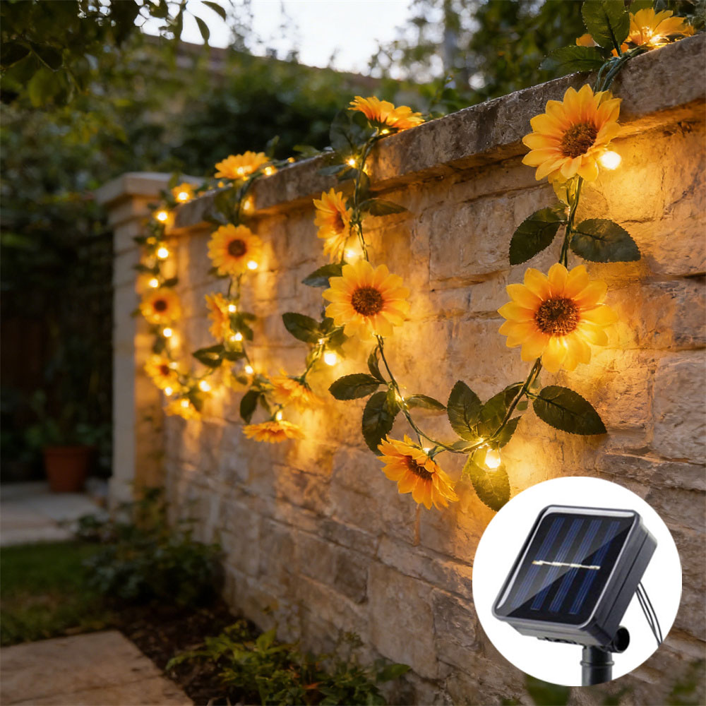 (4-Lvy vine) Solar Rattan Green Leaf Light String Garden Summer Wedding Fairy Garland for Yard Fence Holiday Party Decoration Outdoor