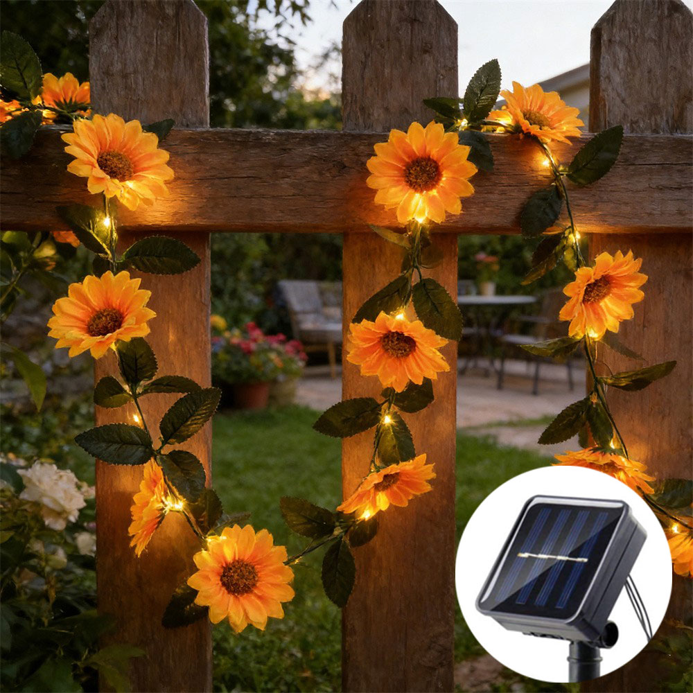 (4-Lvy vine) Solar Rattan Green Leaf Light String Garden Summer Wedding Fairy Garland for Yard Fence Holiday Party Decoration Outdoor