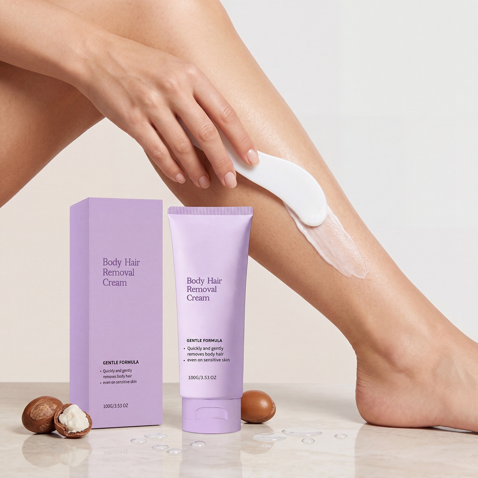 Body Hair Removal Cream For Gentle Smoothing Cleansing And Easy Rinse Daily Care 1pc