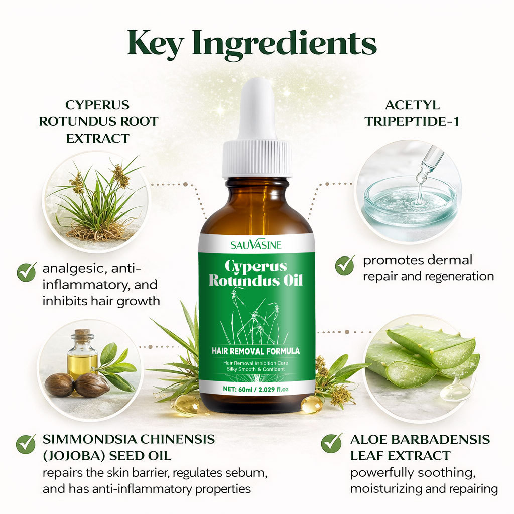 Sauvasine Nutgrass Oil For Skin Soothing Moisturizing And Nourishing Face Body Care 60ml