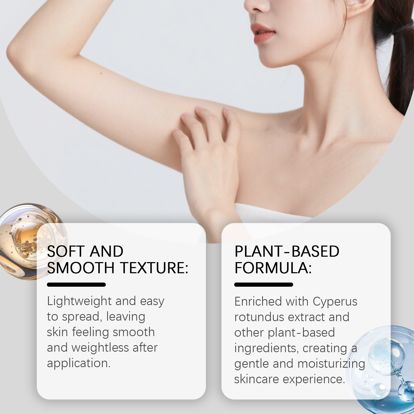 Cyperus Rotundus Hair Removal Oil Soft Skin Mild Care Improve Texture Daily Moisturizing Clean Body Hair Surface