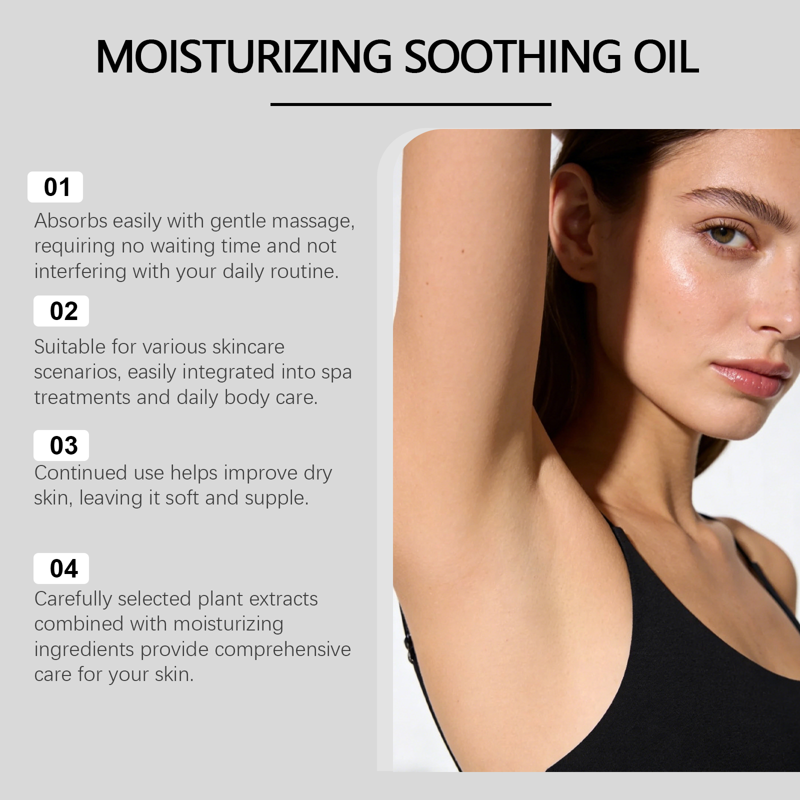 Cyperus Rotundus Hair Removal Oil Soft Skin Mild Care Improve Texture Daily Moisturizing Clean Body Hair Surface