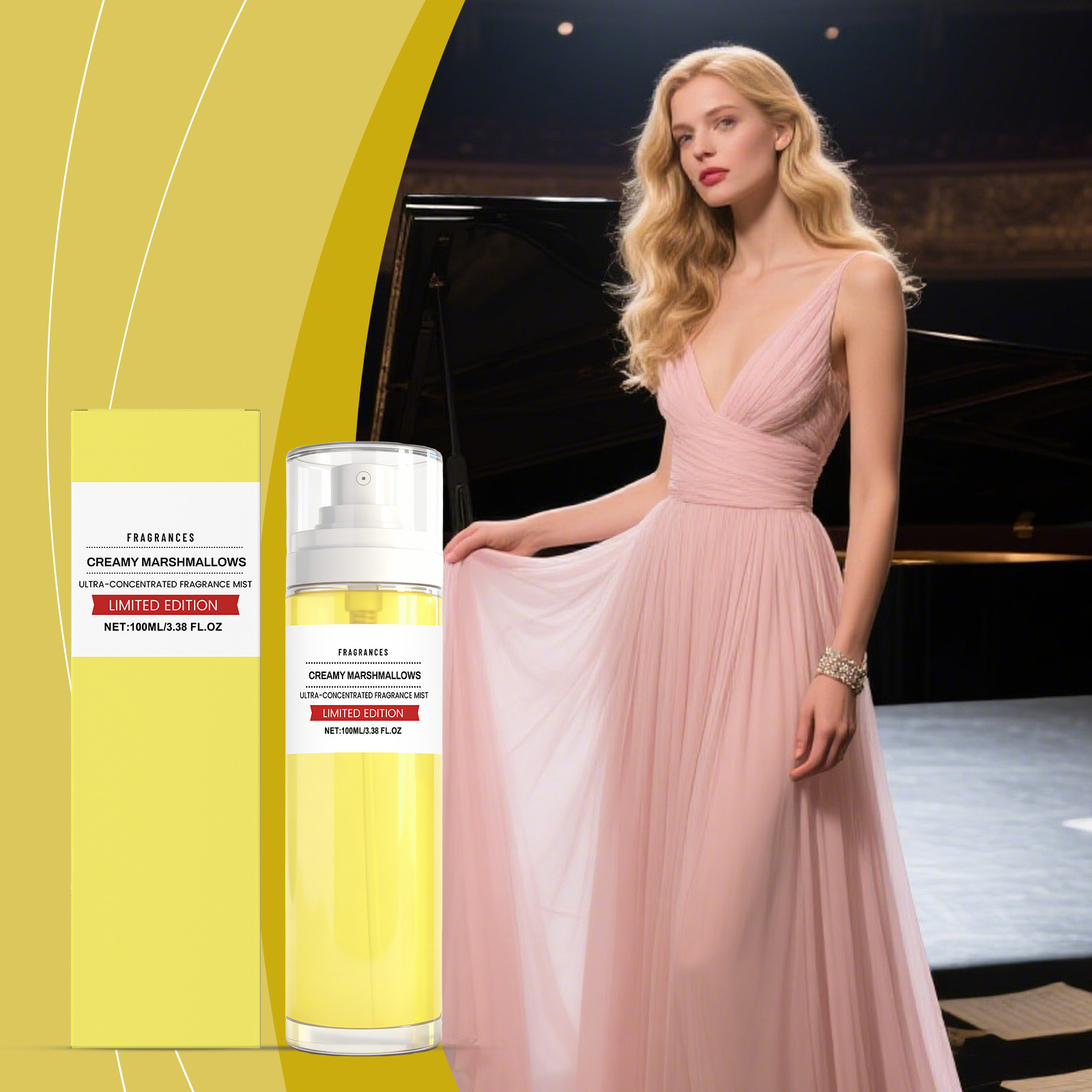 Cream Marshmallow Soft Fragrance Mist Mild Natural Fresh Long Lasting Elegant Scent For Couple Date Occasions