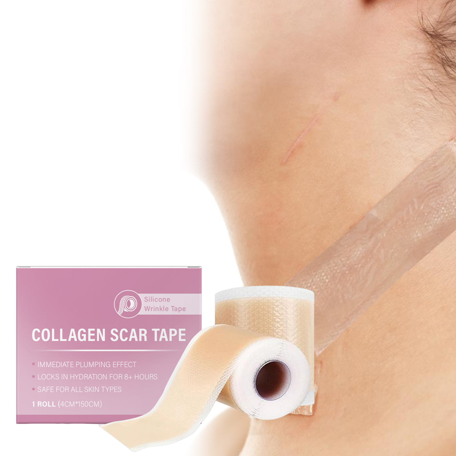Facial Gel Scar Patch Reduce Fine Lines Transparent Invisible Design Cover Flaws Portable Easy Use Skin Repair Sheet