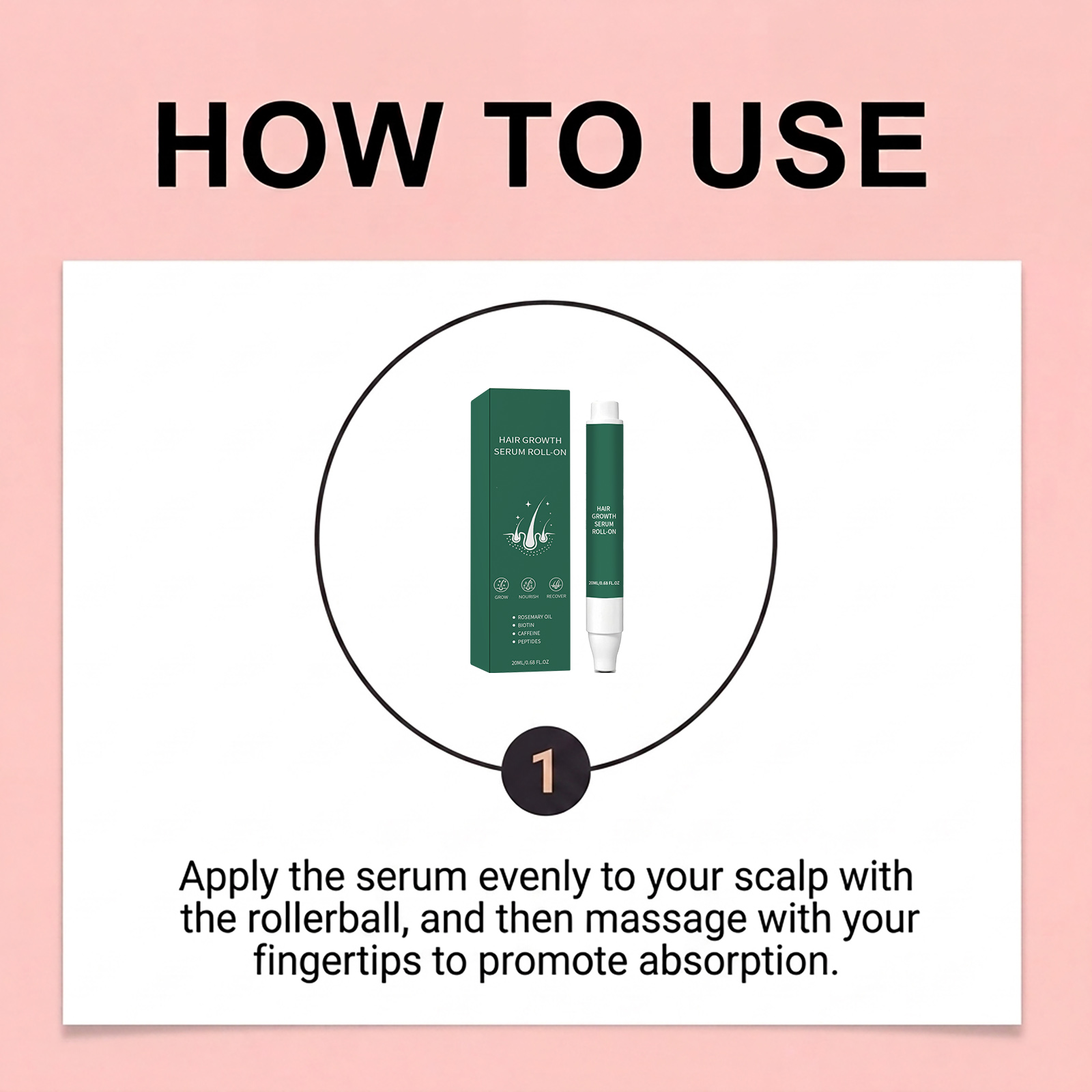 Hair Care Roller Essence Mild Moisturizing Shiny Lightweight Portable Daily Scalp Apply Hair Treatment Oil