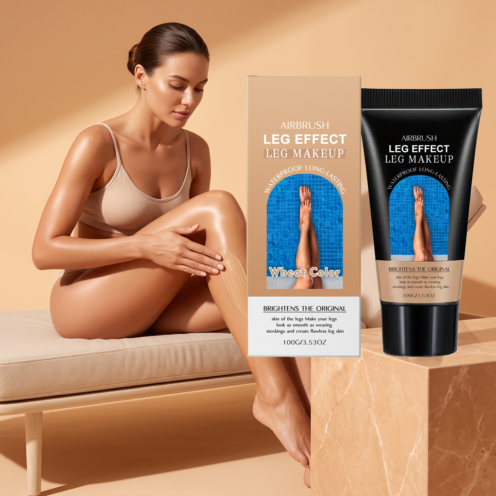 Leg Tanning Lotion Wheat Tone Summer Beach Full Body Even Skin Tone Deep Nourish Moisturize Leg Skin Care