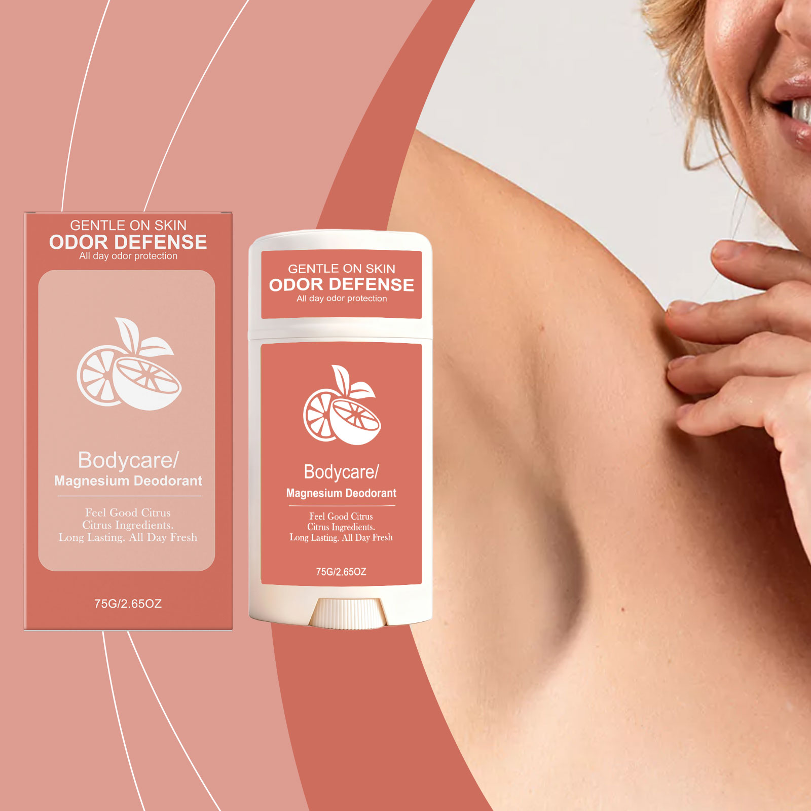 Citrus Scent Fresh Deodorant Stick Gentle Mild Skin Care Long Lasting Comfort Daily Body Odor Removal