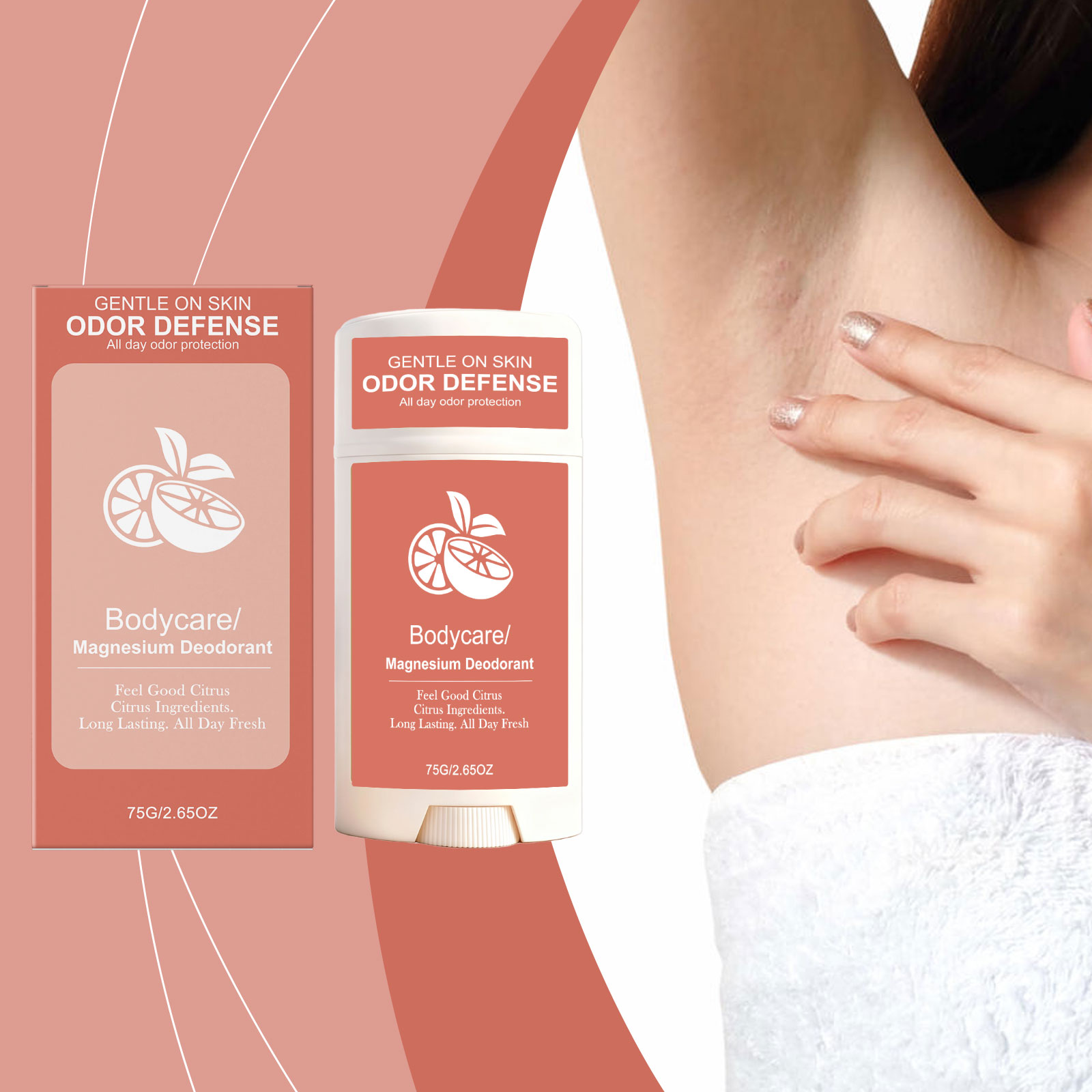 Citrus Scent Fresh Deodorant Stick Gentle Mild Skin Care Long Lasting Comfort Daily Body Odor Removal