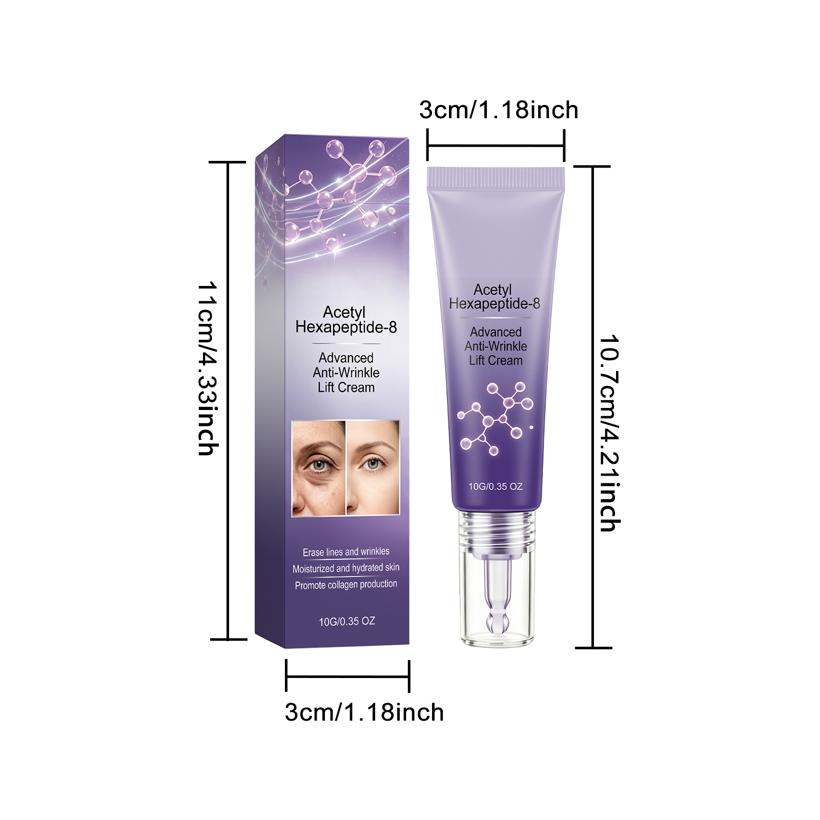Elastic Eye Massage Lotion Soft Smooth Nourishing Hydrating Brightening Resilient Skin Care Cream For Eyes