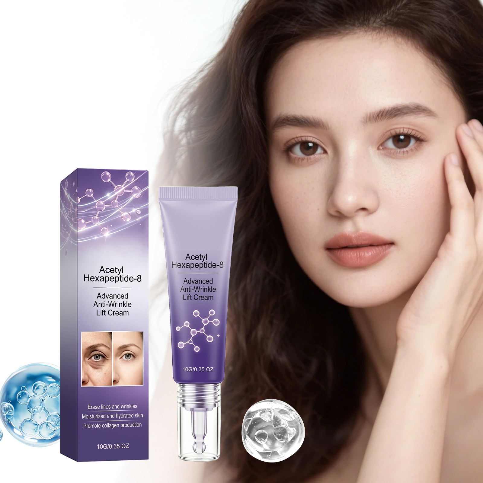 Elastic Eye Massage Lotion Soft Smooth Nourishing Hydrating Brightening Resilient Skin Care Cream For Eyes