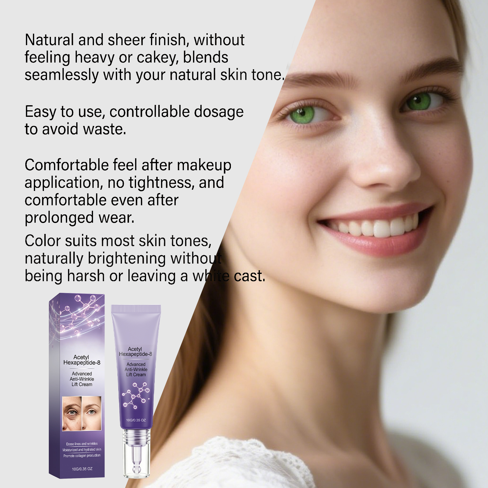 Elastic Eye Massage Lotion Soft Smooth Nourishing Hydrating Brightening Resilient Skin Care Cream For Eyes