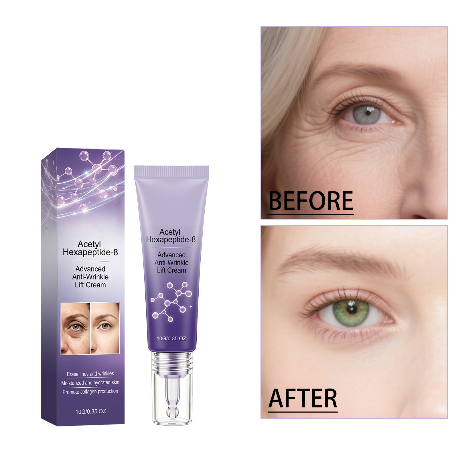 Elastic Eye Massage Lotion Soft Smooth Nourishing Hydrating Brightening Resilient Skin Care Cream For Eyes