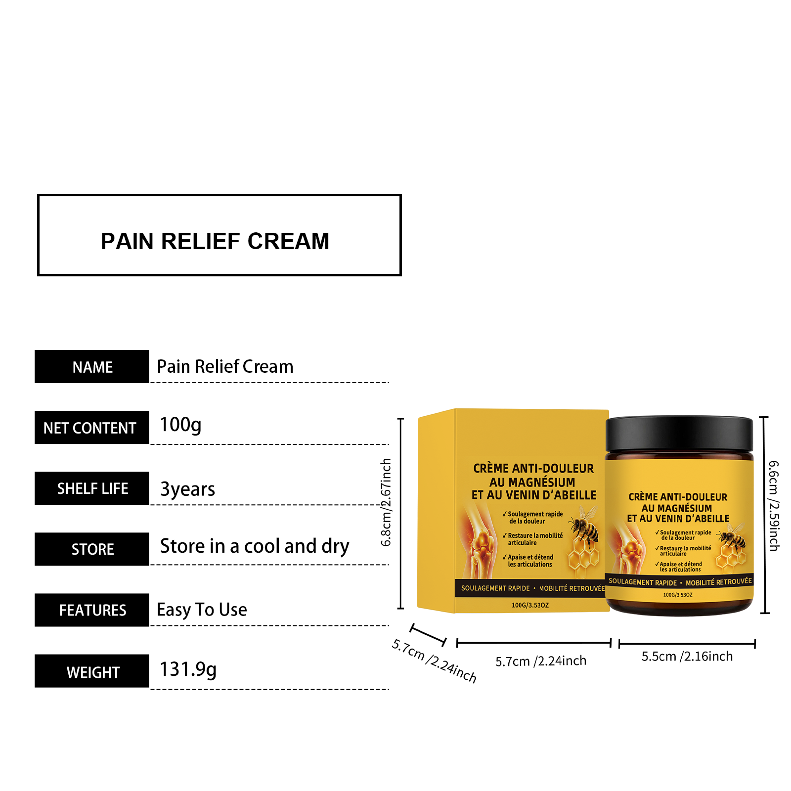 Joint Care Cream Daily Gentle Nourishing Convenient Massaging For Local Body Skin Comfortable Maintenance