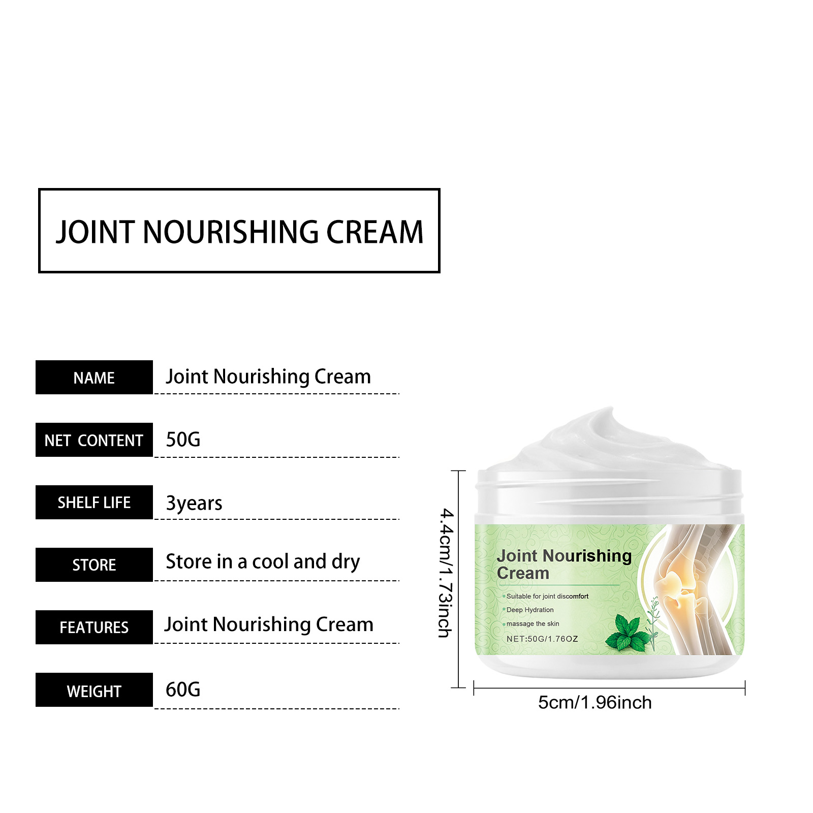 Joint Care Cream Mild Gentle Nourish Comfortable Smear External Maintain Knee Wrist Body Daily Massage Care Soothe Skin