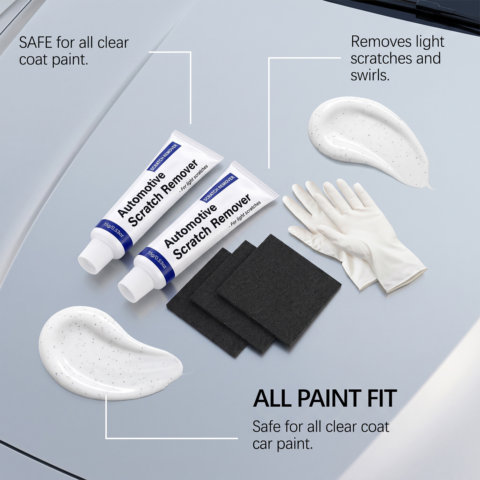 Car Scratch Repair Kit Minor Surface Restore Diy Auto Beauty Maintain Touch Up Vehicle Paint Coating