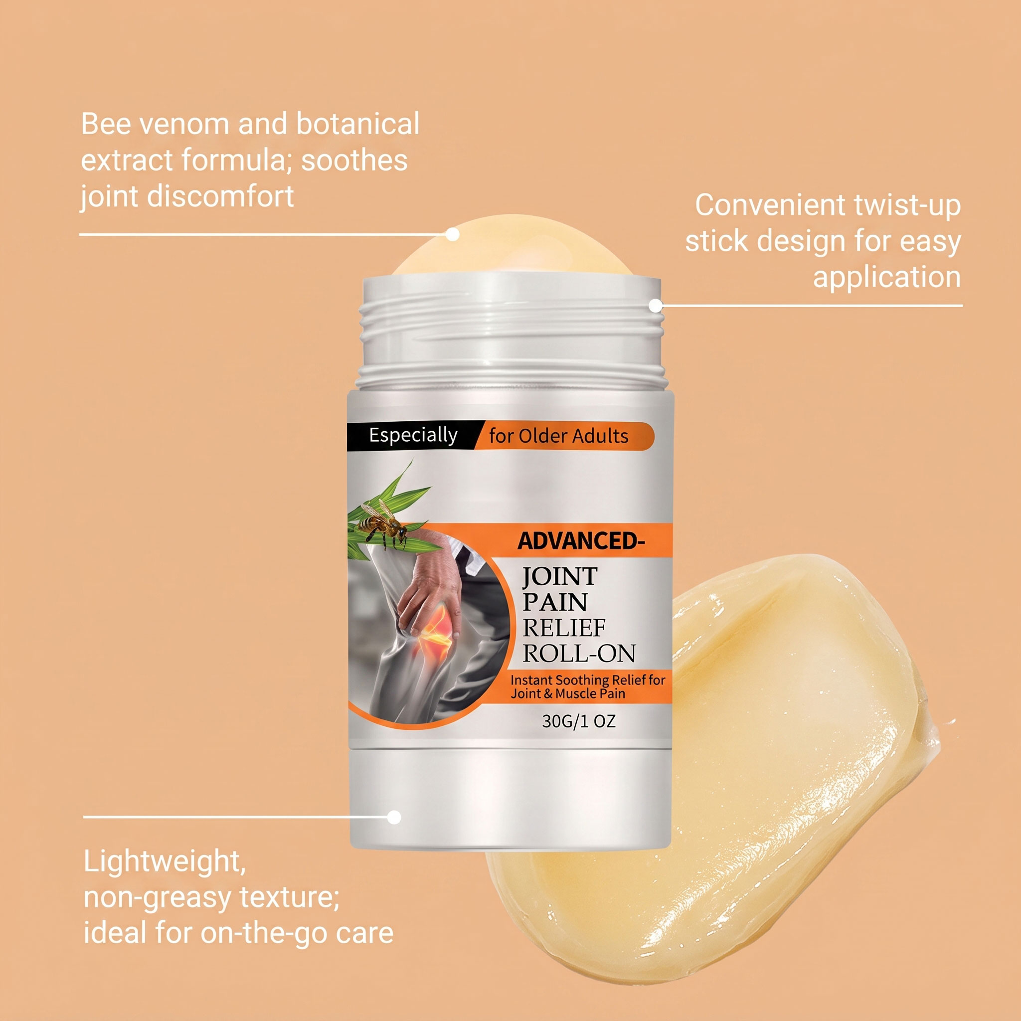 Botanical Joint Relief Stick Mild Nourishing Moisturizing External Portable Smoothing Shoulder Knee Skin Comfort