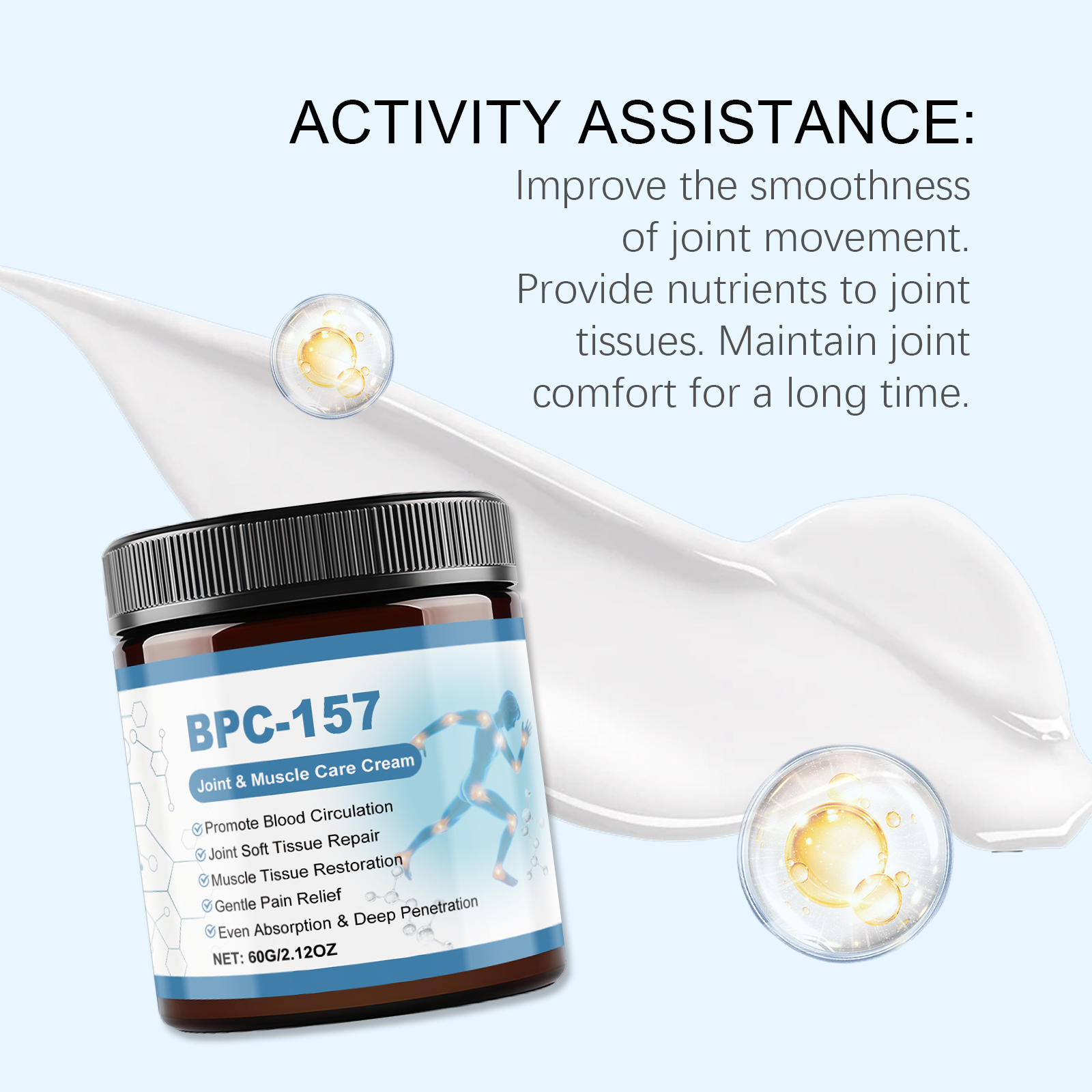 Joint Care Cream Mild Skin Friendly Comfort Massage Daily Smear Body Skin Wrist Knee Joint
