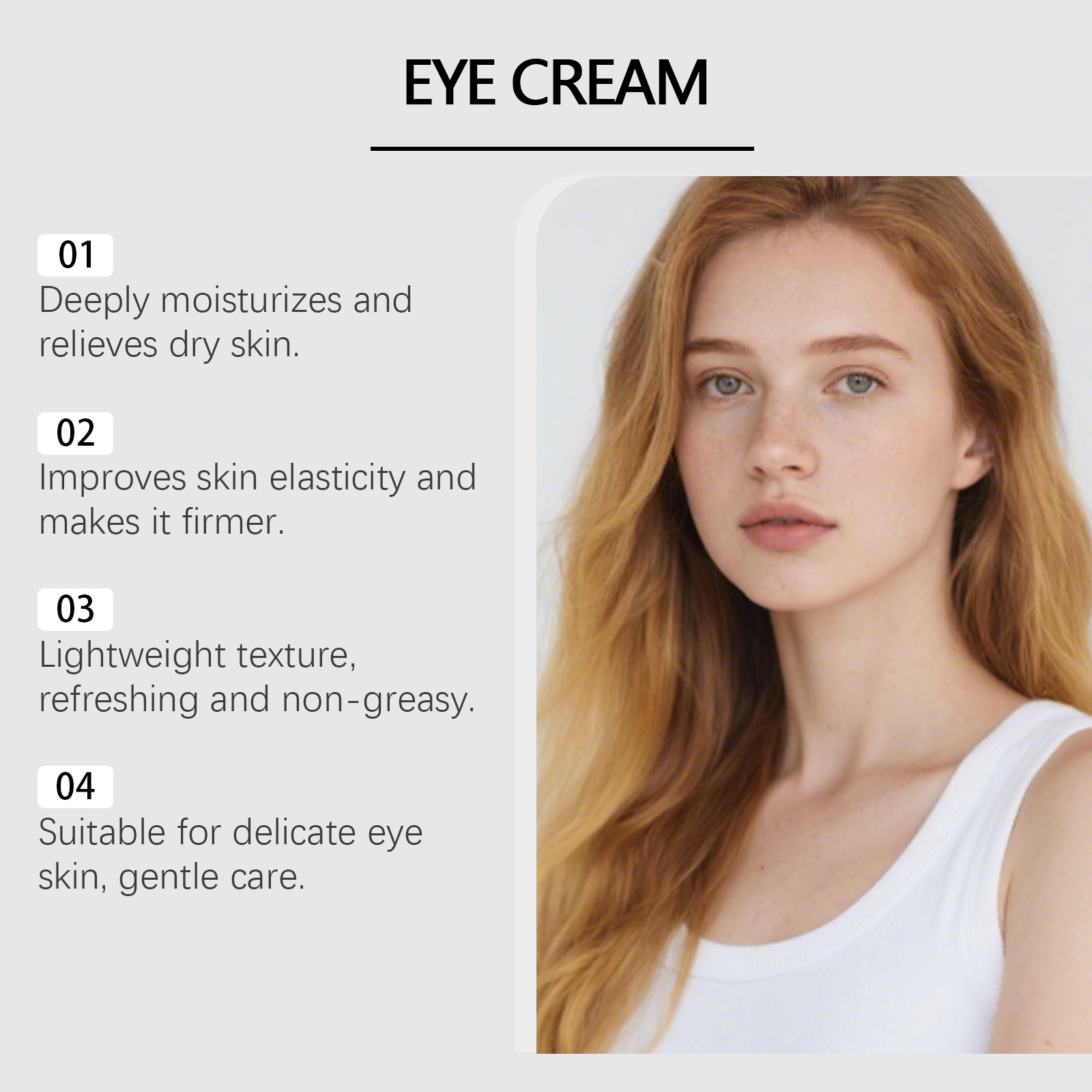 Caffeine Eye Cream Moisturizes Hydrates Light Mild Skin Around Eyes Apply Massage Daily Care