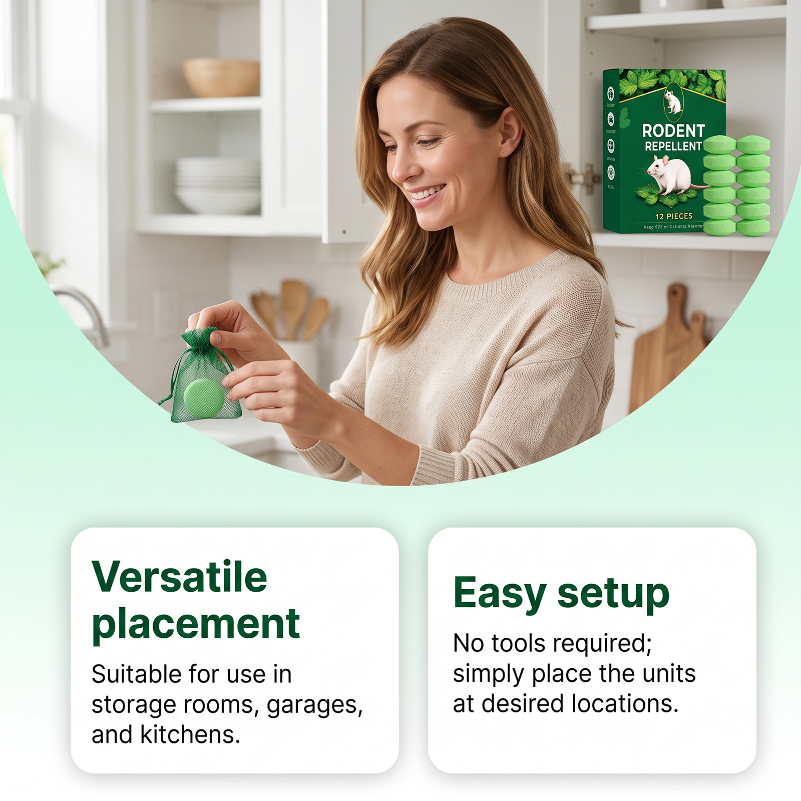 Rat Repellent Pill Household Commercial Equipment Room Warehouse Commercial Kitchen Parking Lot Anti Bite Convenient Repellent