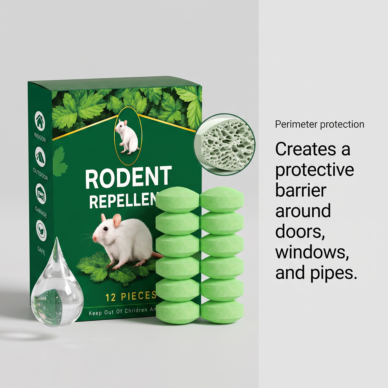 Rat Repellent Pill Household Commercial Equipment Room Warehouse Commercial Kitchen Parking Lot Anti Bite Convenient Repellent