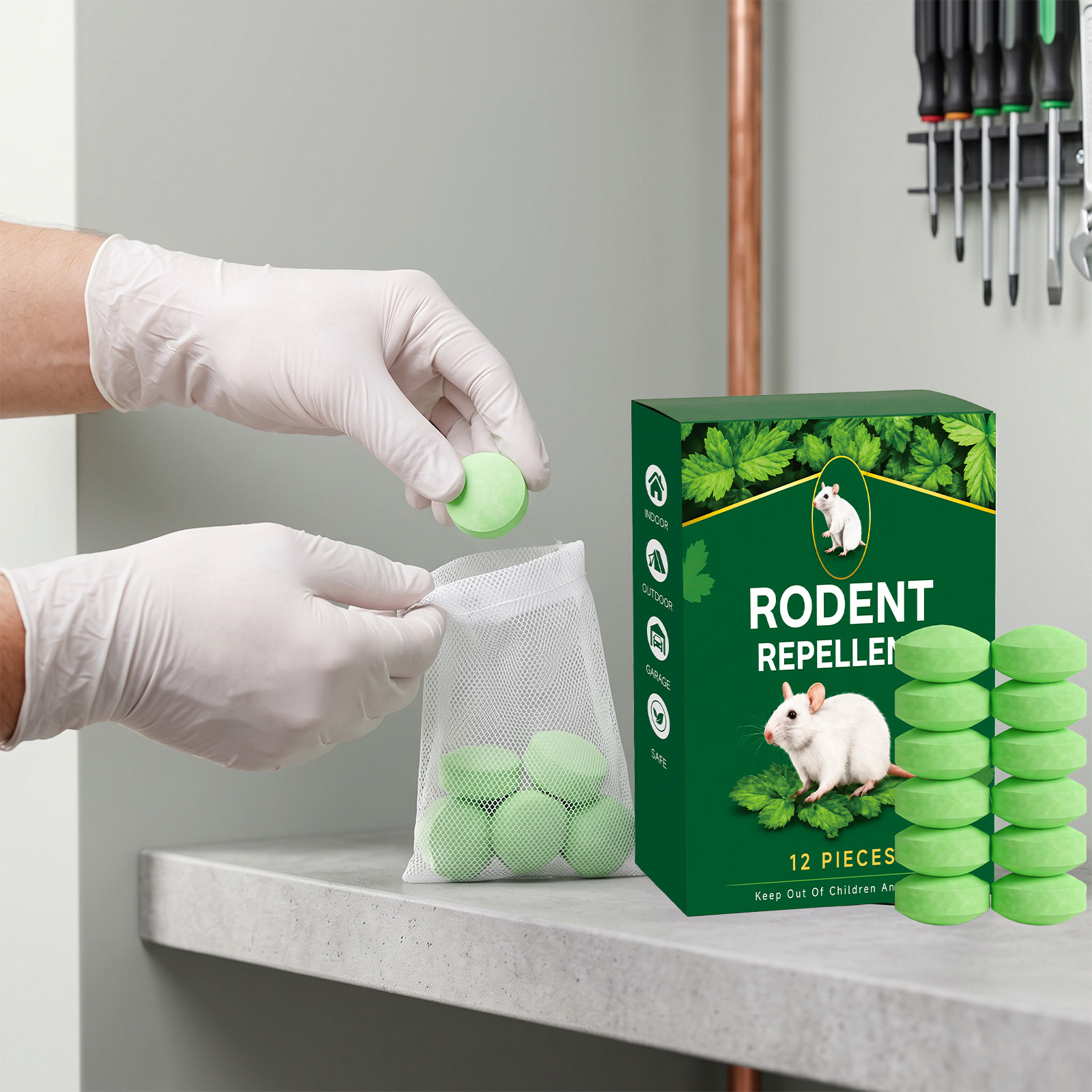 Rat Repellent Pill Household Commercial Equipment Room Warehouse Commercial Kitchen Parking Lot Anti Bite Convenient Repellent